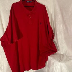 POLO Ralph Lauren 1/4 button shirt Red 6XB Logo Embroidered